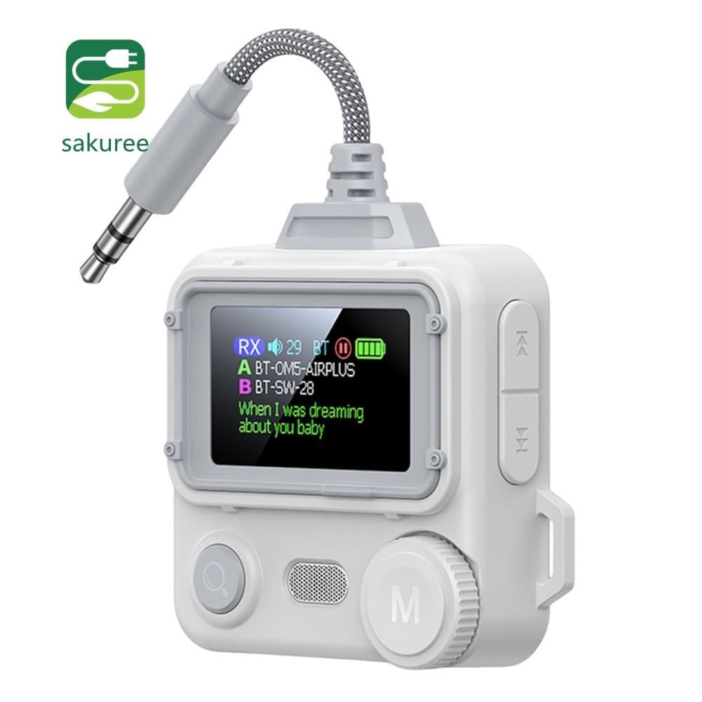 BT 6.0 Transmissor Receptor Portátil Adaptador De Áudio Receptores Sem Fio HIFI Para TV/PC/Avião
