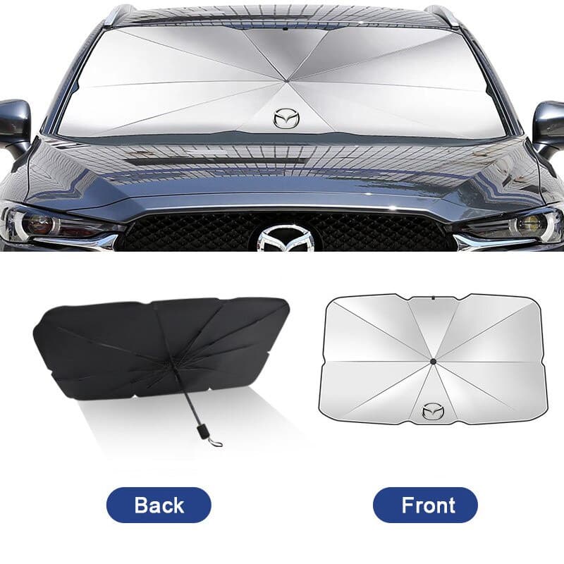 Acessórios de Guarda-Sol para Para-brisa de Carro com Emblema Mazda para Axela, Atenza, CX6, RX7, MX5, CX5, CX3, Protege