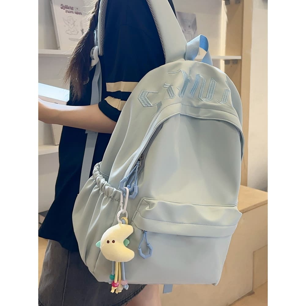 Mochila escolar bordada para meninas do ensino médio 205 Mochila para estudantes do ensino médio feminina de grande capa