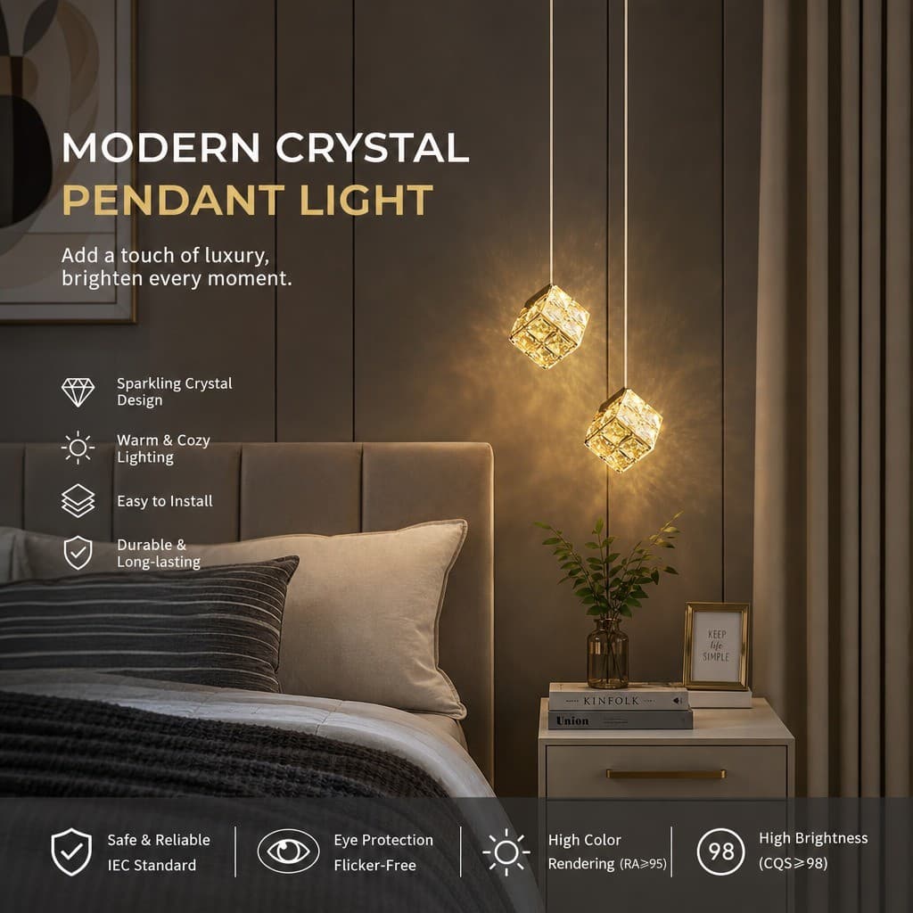 Luz de luxo cristal cabeceira pequeno lustre sala estar fundo parede Designer quarto composto escada longo lustre