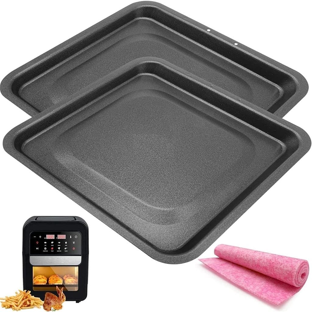 Air Fryer Oven Oil Drip Tray for Chefman 12 Quart 6-in-1 Air Fryer Oven, 2PCS Premium Air Fryer Oil Drip Pan Crumb Tray
