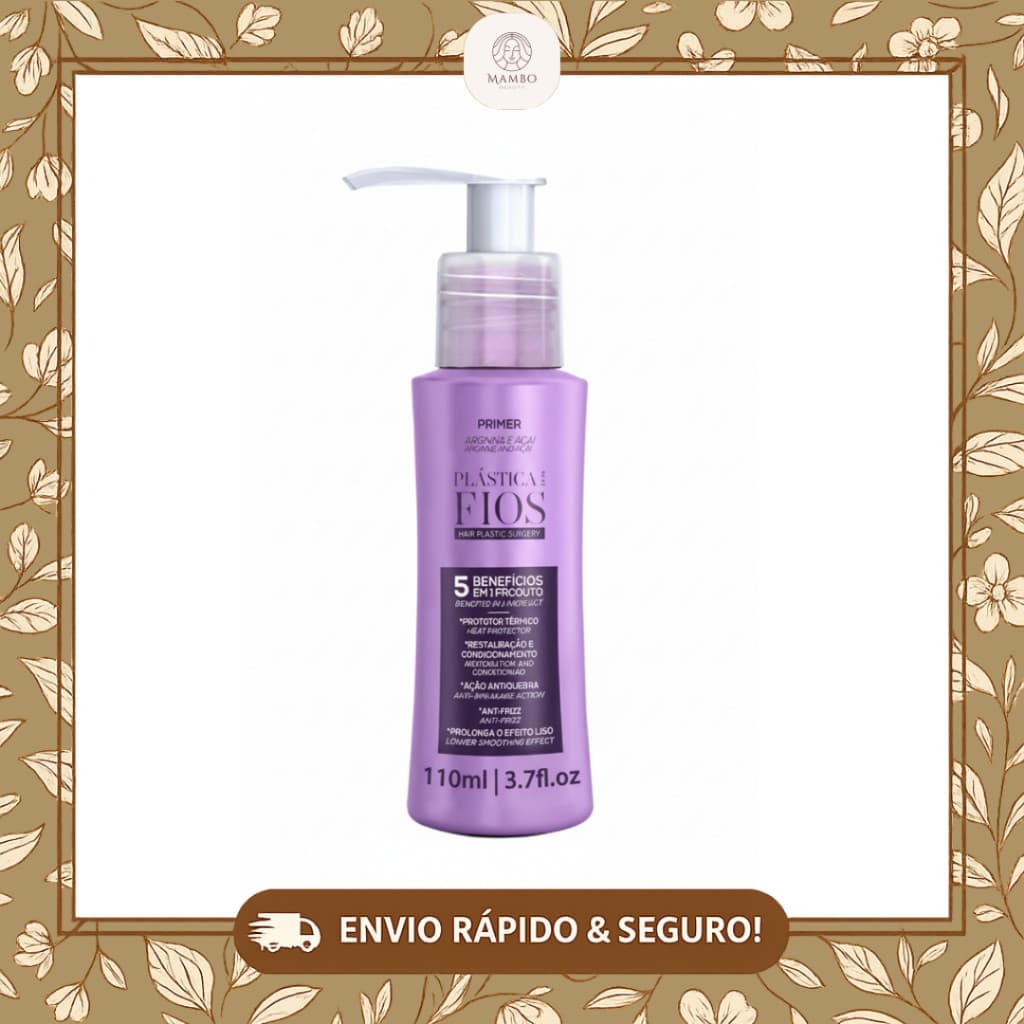 Cadiveu Professional Plástica Fios Primer 110ml: Leave-in 5 em 1, Anti-Frizz, Proteção Térmica
