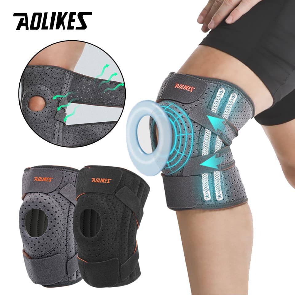 1 Peça Ajustável Esporte Joelho Suporte Antiderrapante Evitar Colisão Estabilizador Fitness Patela Gel Almofada