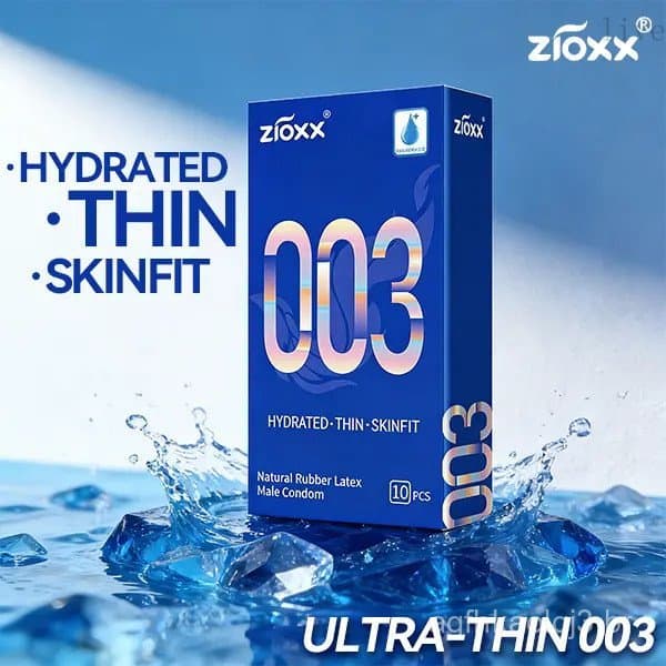 Zioxx 003 Ultra Thin para Homens, Lubrificado com Ácido Hialurônico, compatível com Látex, 10 unidades summerwins ooth K