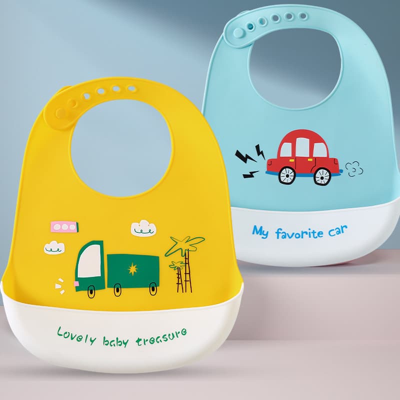 Babador infantil de Silicone, Super macio, bolso de arroz, bebê, tridimensional, à prova d'água, comida complementar, de