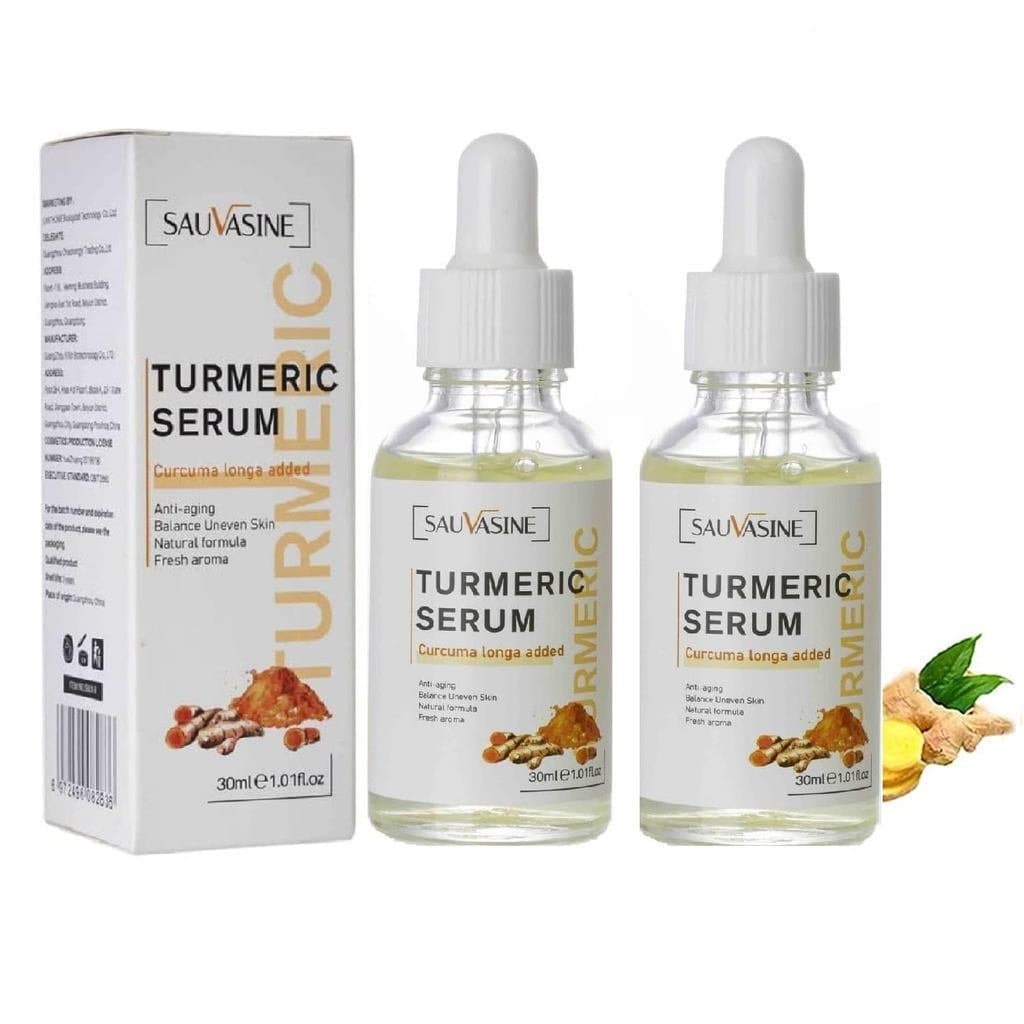 2 Peças Novo Óleo Sérum de Cúrcuma para Manchas Escuras, Óleo Sérum Facial de Cúrcuma, Corretor de Manchas Escuras para