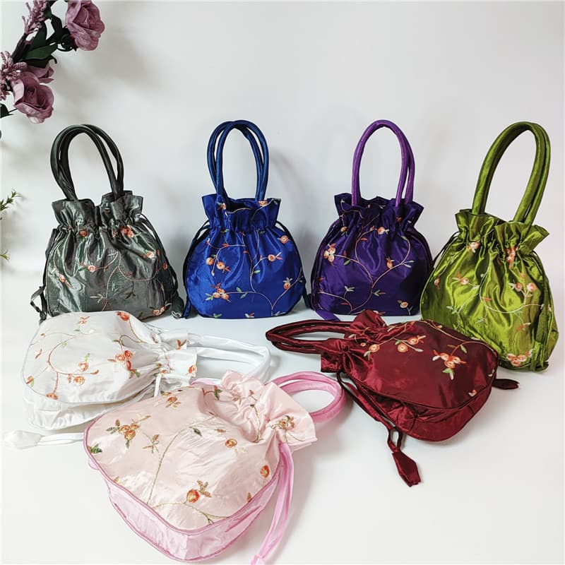 Bolsa feminina, bolsa de mão pequena, bolsa bordada de estilo étnico, porta-moedas, bolsa feminina tipo saco, bolsa de c