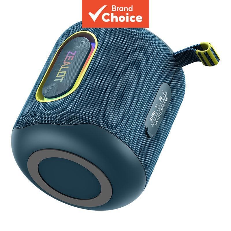 Caixa de Som Bluetooth ZEALOT M1 30W 6000mAh IPX6 Mini À Prova D'água RGB TWS Graves Potentes BT5.4 para Praia,