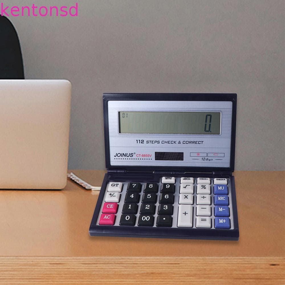 Calculadora Solar , Dobrável Portátil De 12 Dígitos Multifuncional De Escritório Financeiro