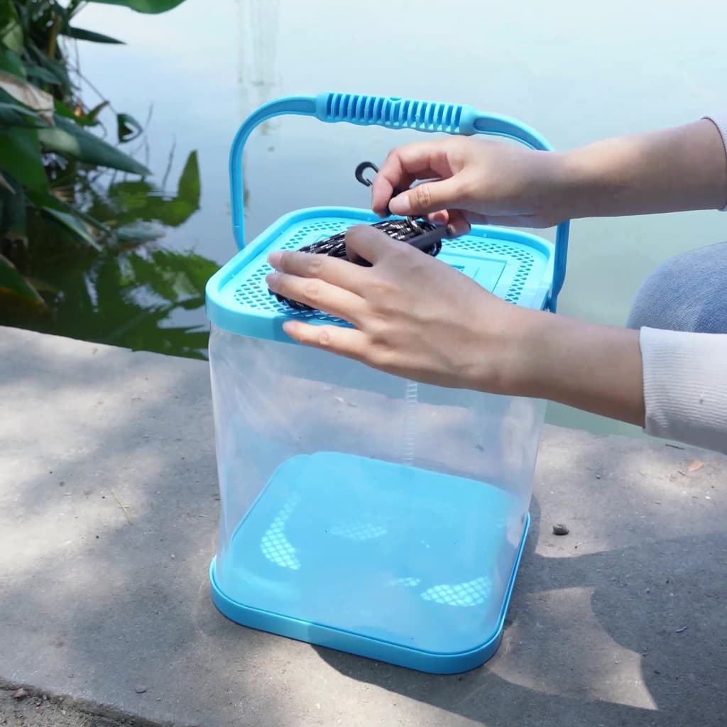 Balde De Peixe Transparente Dobrável , Recipiente Multiuso De Cesta De EVA Para Pesca No Gelo , Acampamento E De Caiaque