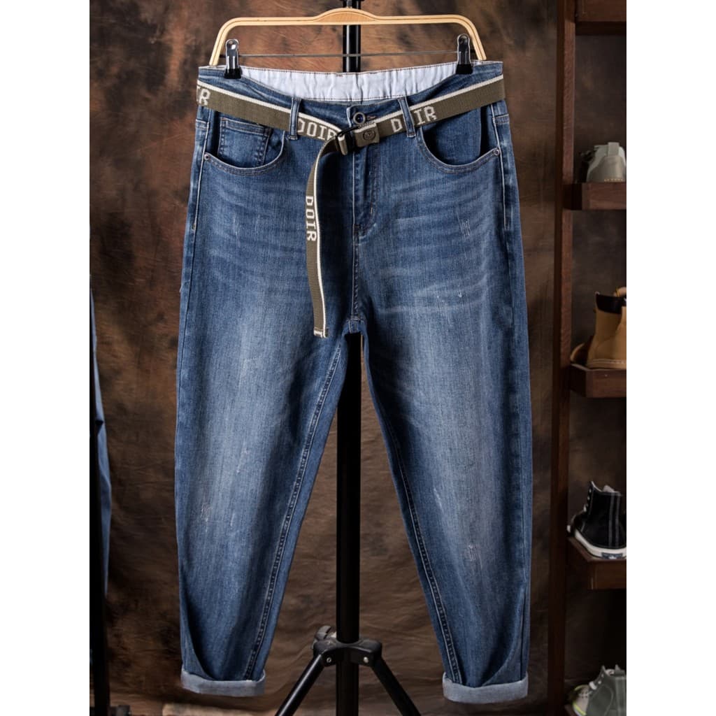 Primavera outono solto Jeans masculino plus Size Street Wear gordo mais gordura mais Harem calças cara gordo calças magr