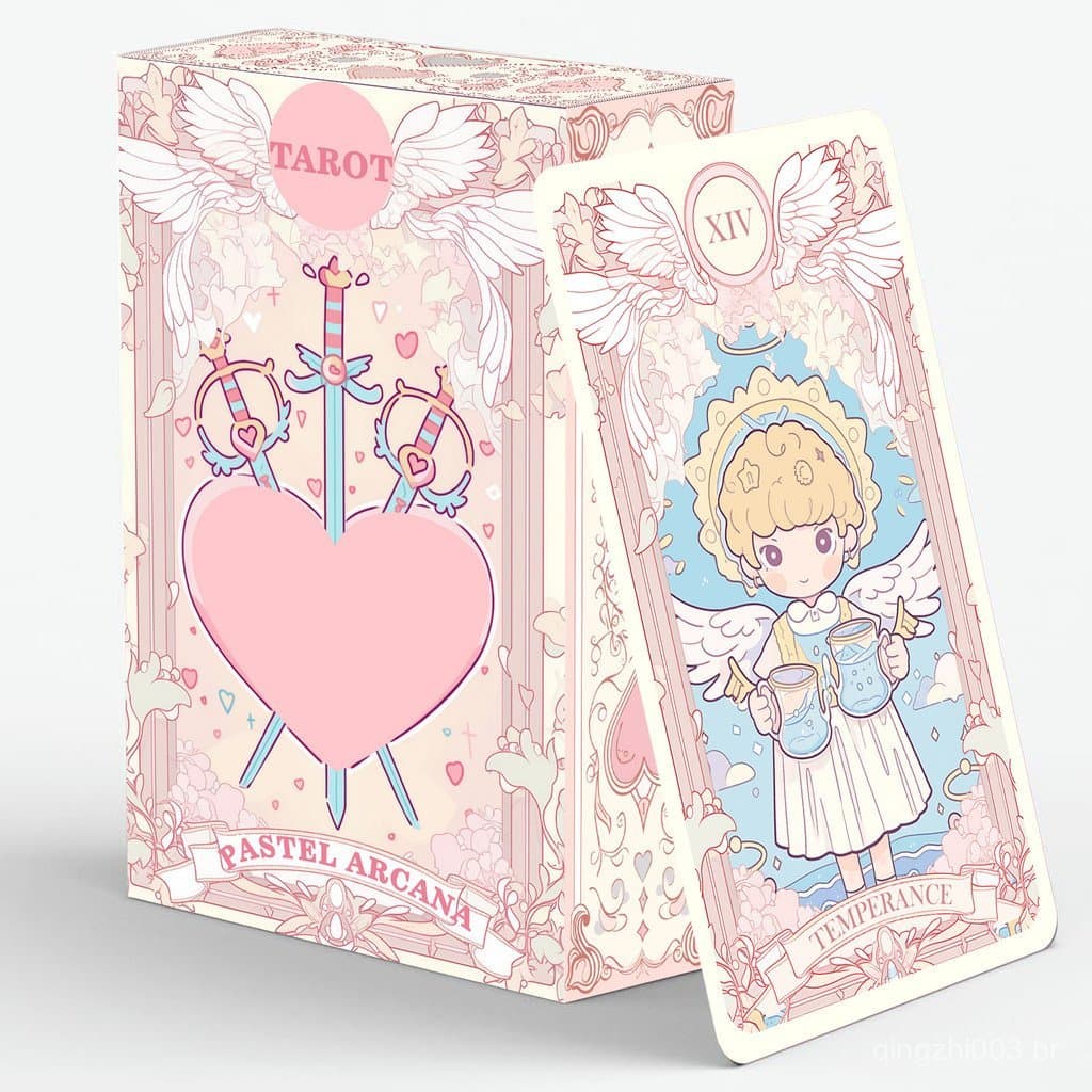 Novas Cartas de Tarot em Inglês: As Cartas de Tarot Rosa do Misterioso e Gentil, Em Estoque 7.21 T7EK