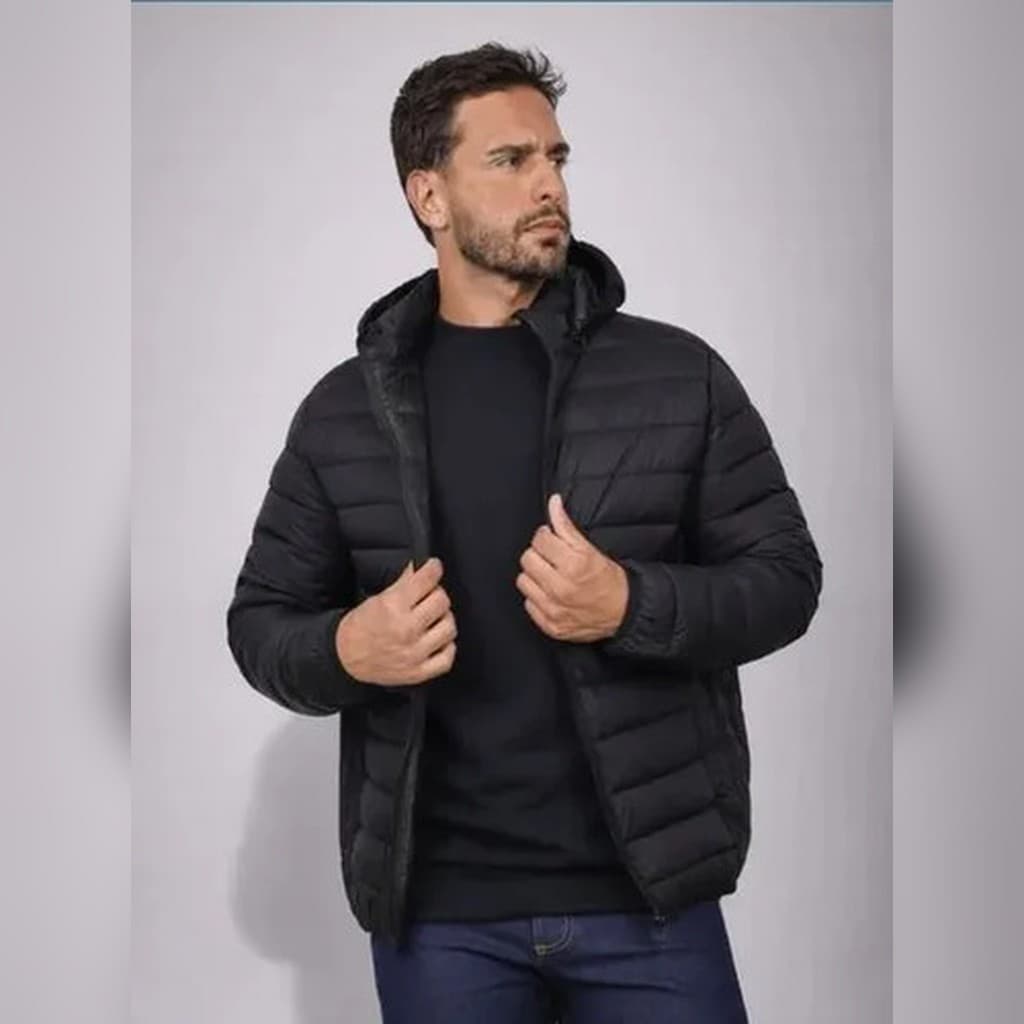 Jaqueta Casaco Frio Intenso Impermeável Moto Masculina Krayani Preta GG Capuz Removível Corta Vento Térmico Esportivo