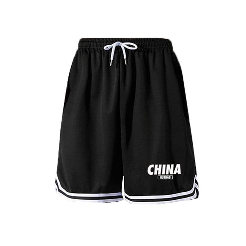 Shorts esportivos de verão para homens, estilo americano, em tecido de seda gelada, respirável, de secagem rápida, para