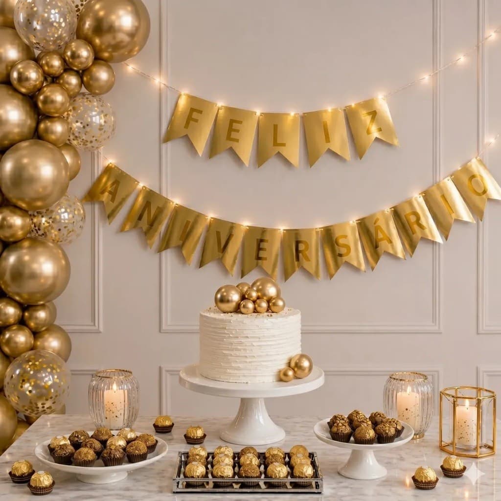 Kit 6  Vela Festa Espiral Palito +2uni Led 2m + Faixa Aniversário Bolo de Bricolage Dourado Prata Curvado Longo Fino