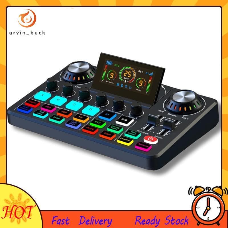Efeitos De Mixagem De DJ E Trocador De Voz , Mixer De Áudio , Placa De Som Ao Vivo Com RGB , Equipamento De Gravação De