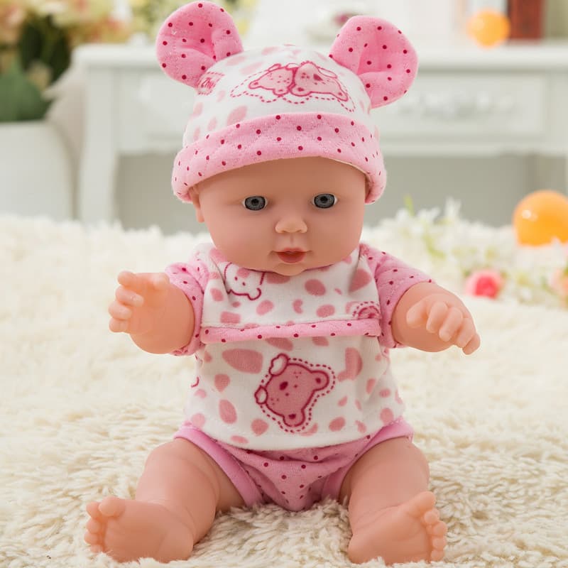Pronto estoque Boneca de vinil boneca 30CM crianças simulação boneca macia menina bebê jogar casa brinquedo 0817