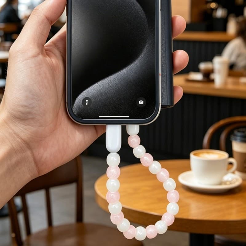Linha De Cabo De Carregamento Vestível Mojito Com Extremidades De Porta USB C Para Uso Diário