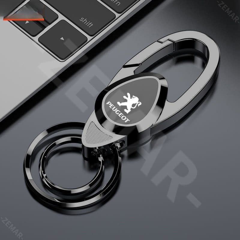 Chaveiro de Metal XEKK Peugeot para Carros e Motocicletas, Chaveiro de Alta Qualidade com Padrões Gravados a Laser RP KS