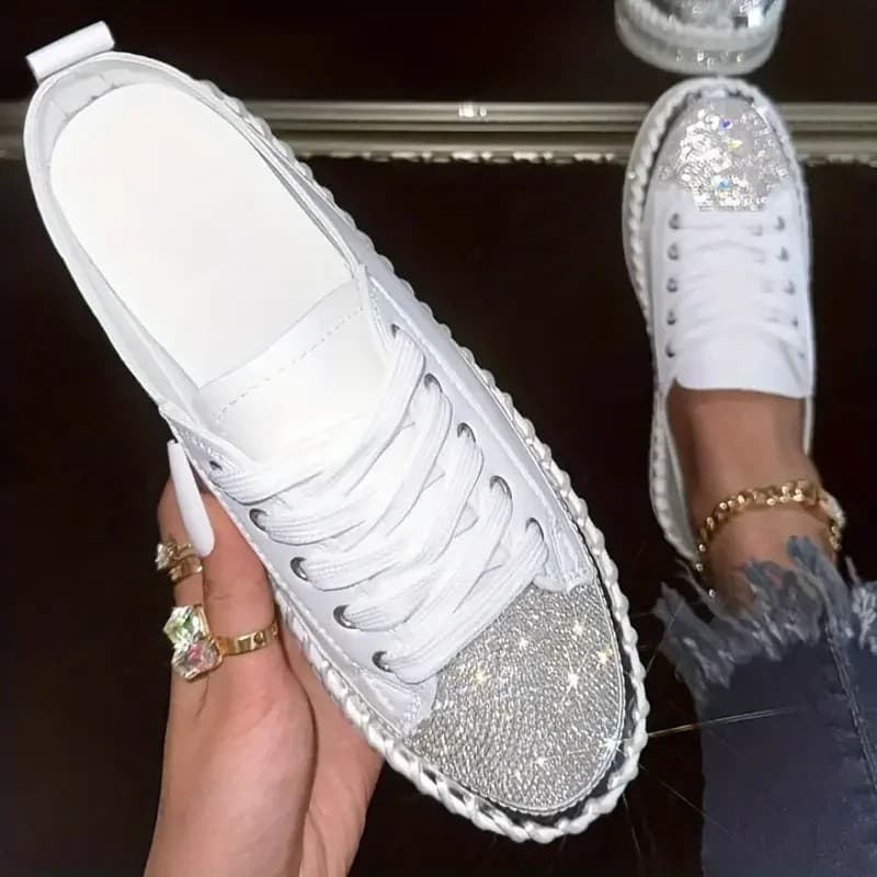 Tênis Femininos Novos com Bico Redondo, Sapatilhas de Ballet, Tênis Plataforma, Sapatos Casuais de Moda, Zapatos De Muje