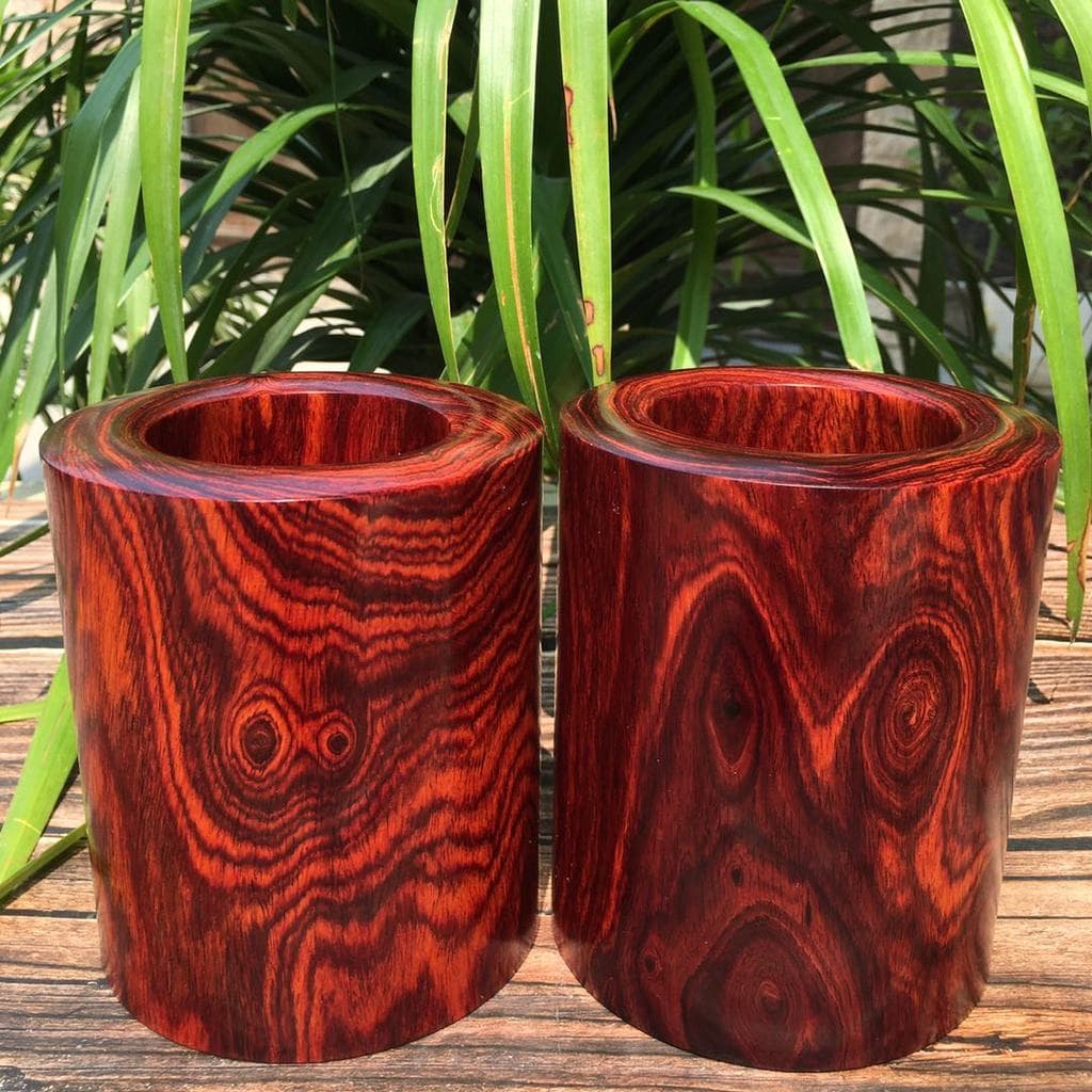 Suporte de caneta de mogno 13*10 Myanmar Austríaca Dalbergia Chama Padrão Suporte de caneta de mesa de madeira maciça Pa