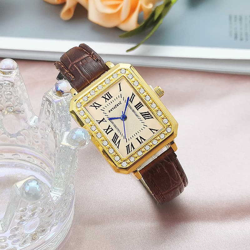 Relógio Retro feminino nicho simples relógio feminino relógio literário relógio romano relógio feminino