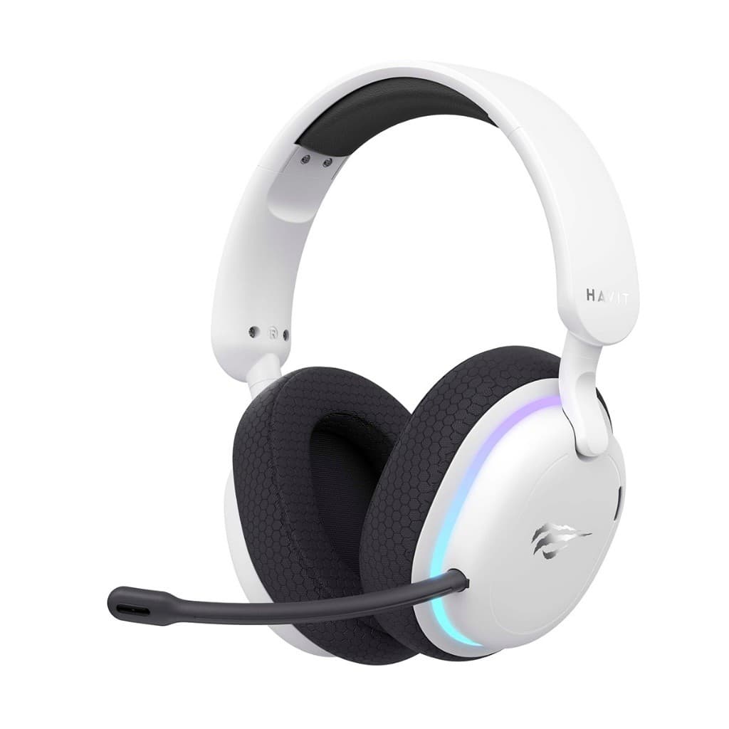 Headset Gamer Fone Havit Gamenote Fuxi H7 BT 2.4GHz Type-C Branco