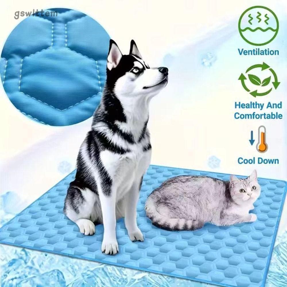 Gswltt Tapete De Resfriamento Em Forma De Gato , Lavável Para Cães De Verão , Cobertor De Seda Gelada Ecológico