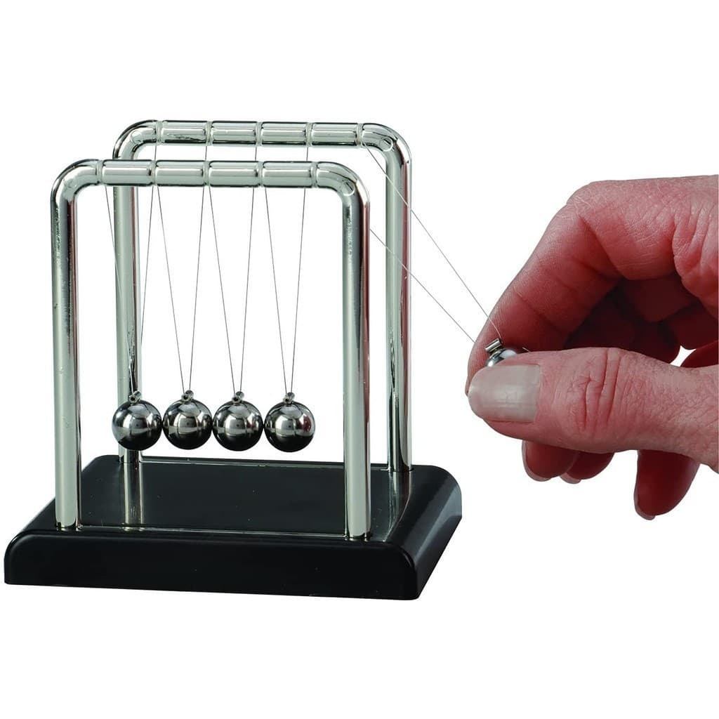 Pêndulo de Newton Decoração Sala Escritório Bolas Balanceadoras 13,5cm