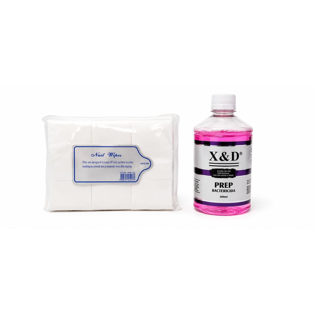 Kit Prep  500ml limpeza Unhas +Algodão prensado C/1000...