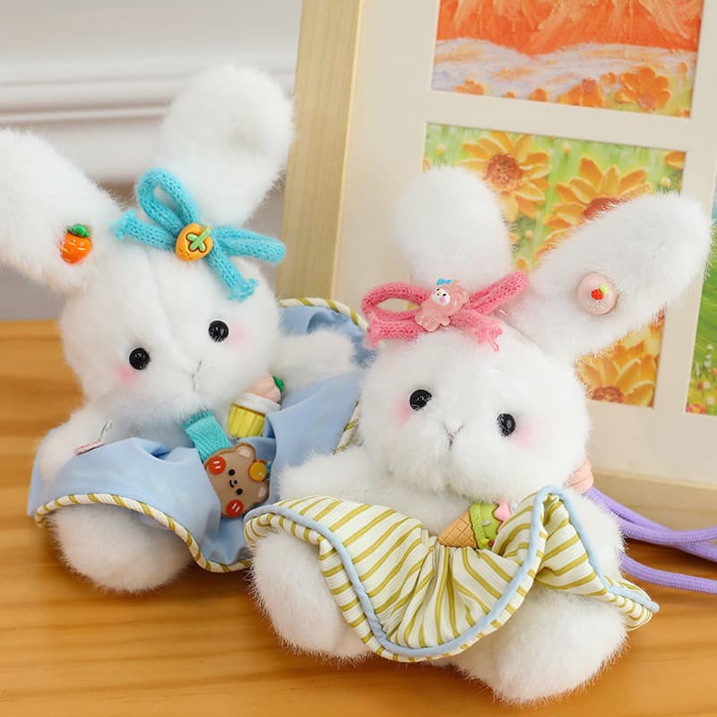 Urso bonito brinquedo de pelúcia coelho dos desenhos animados boneca saco ornamentos presente da menina