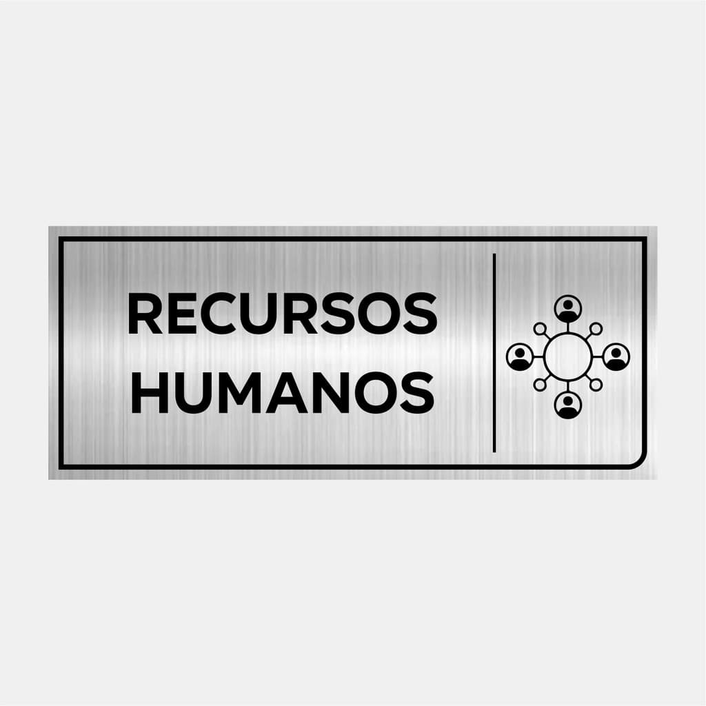 Placa Identificação Porta Recursos Humanos 24x10cm
