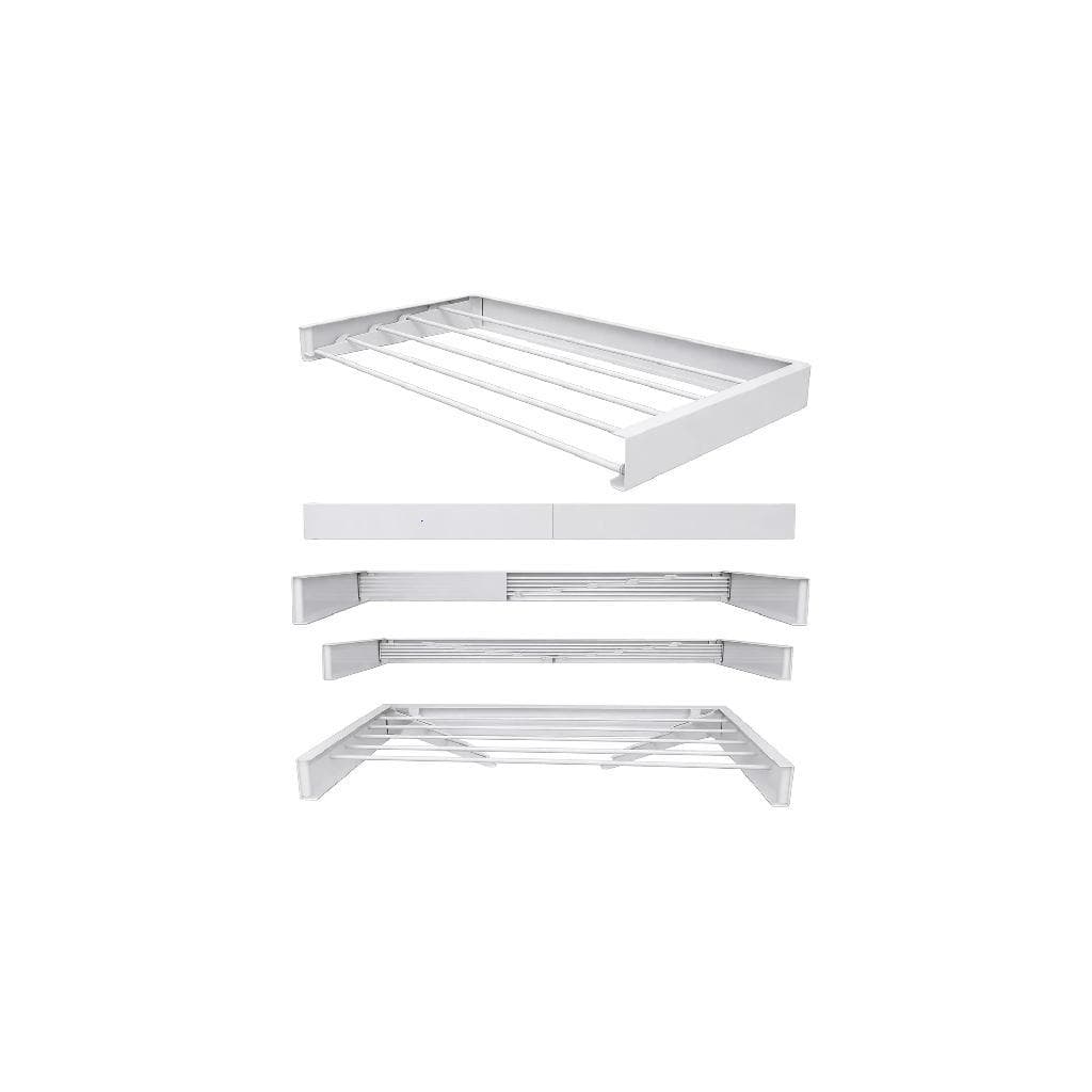 Varal de Parede Retrátil Dobrável Alumínio 60cm Compacto para Roupas Lavanderia Apartamento Área de Serviço