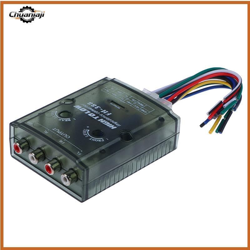 Chuaniaji 12V 4 Canais Conversor De Impedância De Áudio Alta A Baixa Linha Carro Estéreo Rádio Alto-Falante Filtro De Fr