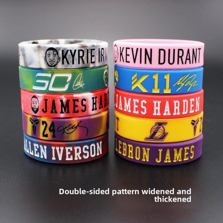 Cesta banda masculina Iverson comemorativo Kobe casal estilo crianças luminosa Irving Coury James Lava Silicone