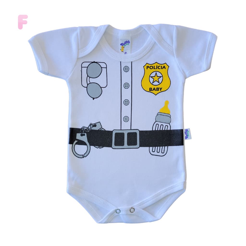 Body Bebê Polícia Policial Profissão Divertido Personalizado Presente 100% Algodão Recém Nascido