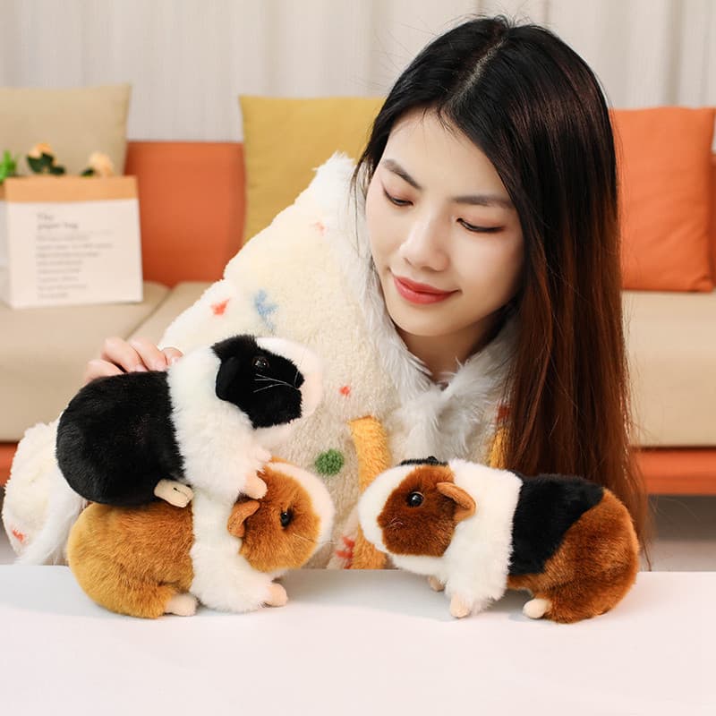 Bonito Hamster boneca brinquedo de pelúcia cobaia cobaia boneca simulação cobaia boneca boneca presente aniversário