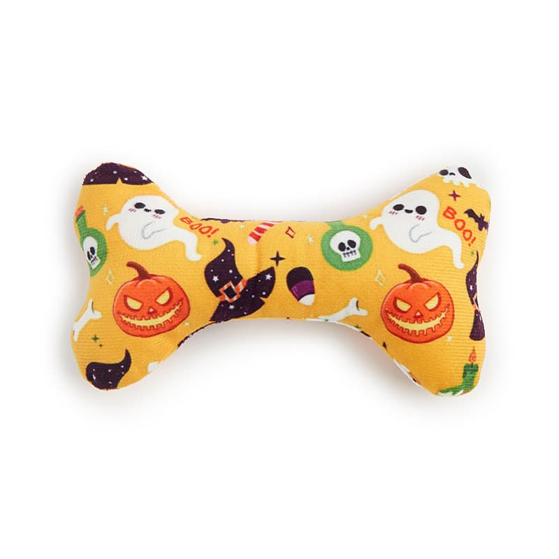 Brinquedo com som de pelúcia, ossos de cachorro de desenho animado, natal, Halloween, brinquedo para cachorro, resistent