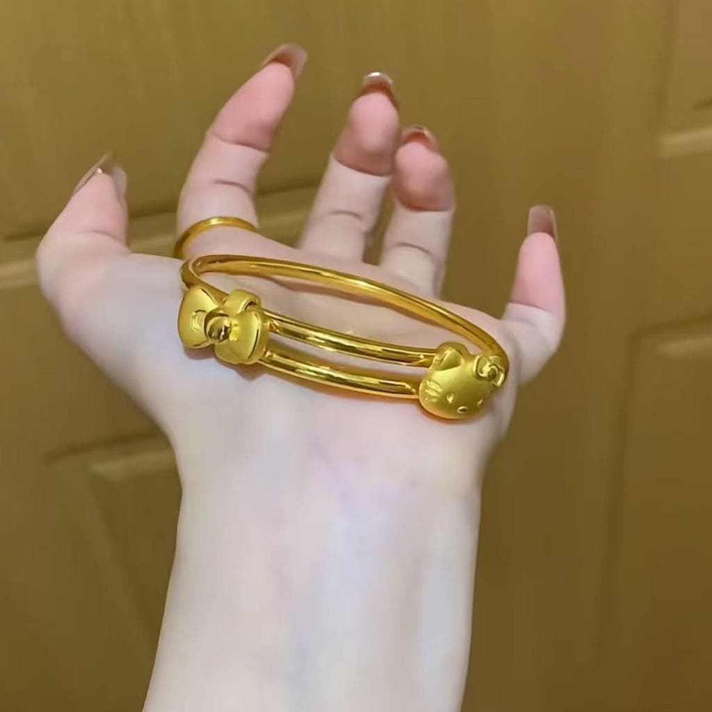 {Seção de ascensão} Novo estilo chinês pulseira de flor de bambu dourado pulseira elegante cravejada de diamantes estilo