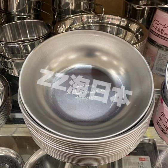 Fabricado no Japão Daiso Tigela de aço inoxidável Tigela de lanche Tigela infantil doméstica Tigela grande de sopa Tigel