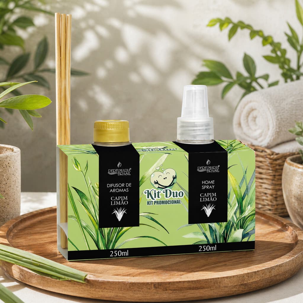 Kit Duo 1 Difusor De Aromas e Aromatizador com 250ML