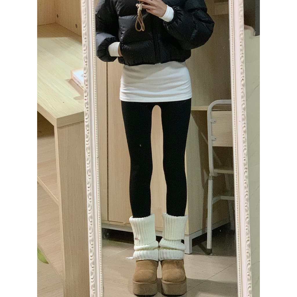 Nordeste velo Leggings feminino inverno exterior usar calças de tubarão pequeno Hip-Lifting calças de Yoga engrossado co