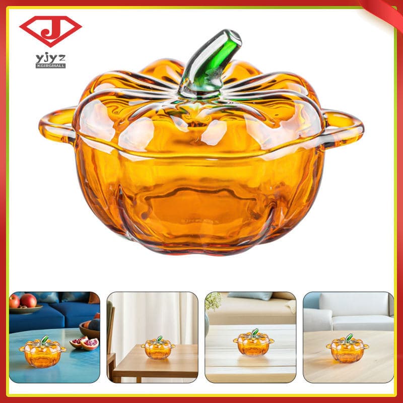 Frasco Selado Transparente De Vidro Para Armazenamento De Alimentos , Potes Herméticos Doces , Abóbora Decorativa Yujing