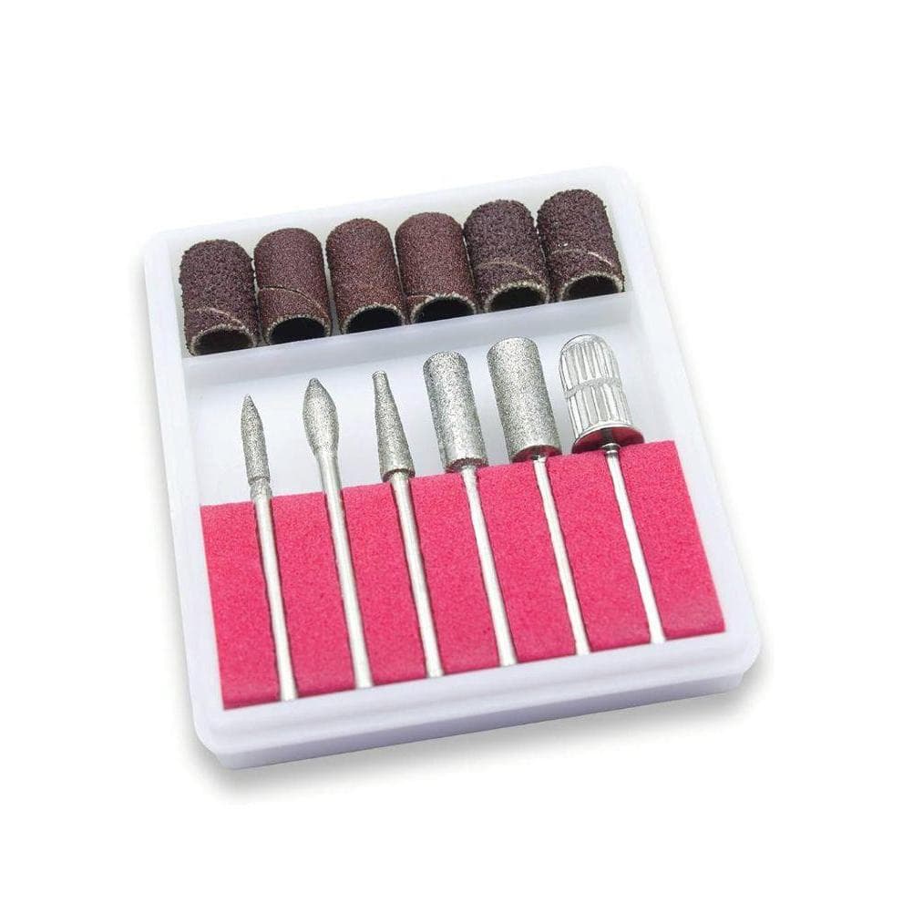 Kit 6 Brocas + 6 Lixas para Lixa Elétrica de Unhas | Manicure Profissional Nail Drill