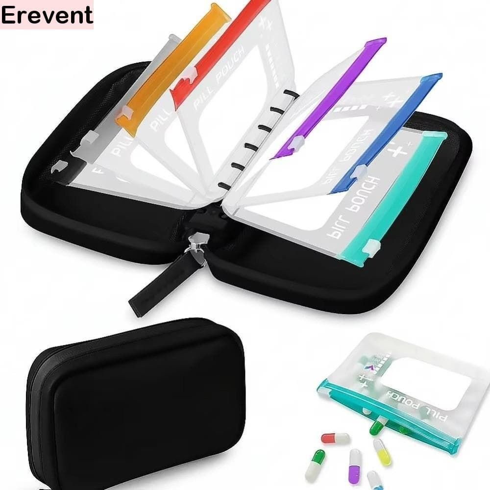 7/14PCS Organizador Semanal De Comprimidos , Armazenamento De Medicamentos À Prova D'água Com Design De Zíper , C