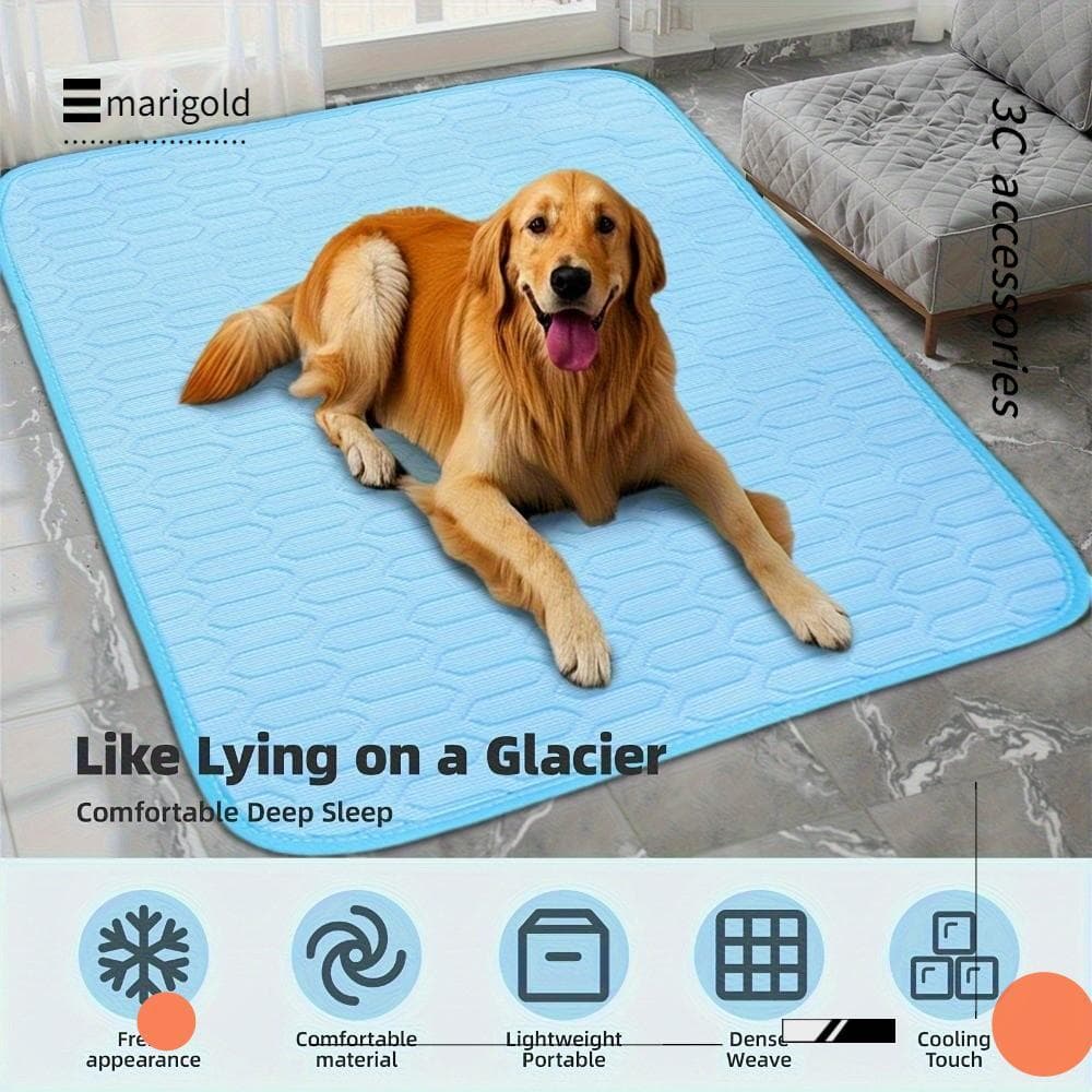 Tapete De Resfriamento Para Cães MARIGOLD , Respirável De Seda Gelada Fresca Animais De Estimação , Almofada De Dormir E