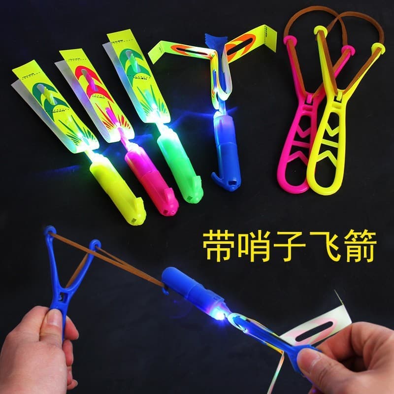 【4PCS】Flecha Luminosa para Estilingue com Apito, Brinquedo Infantil