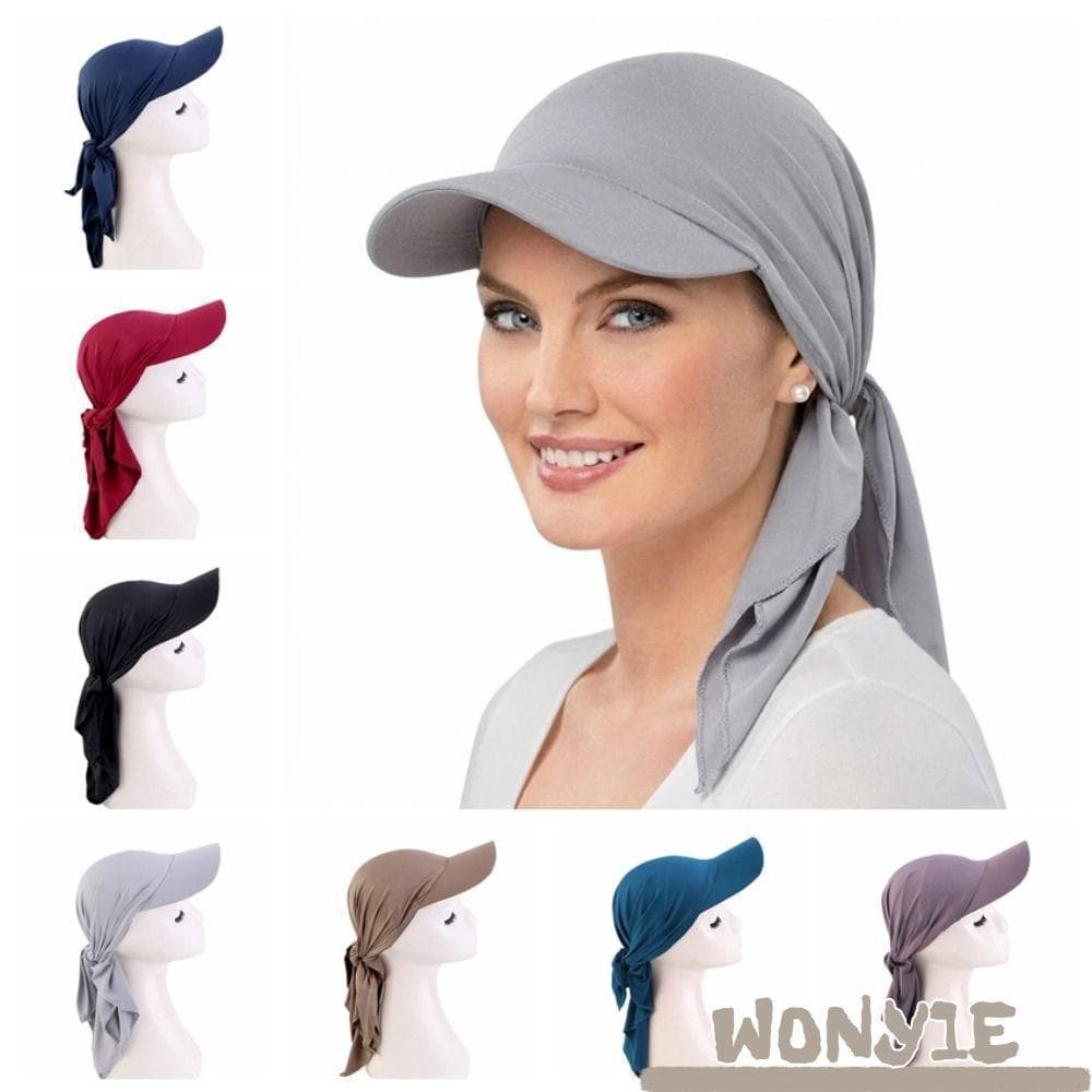 Chapéu Turbante WONY1E , Chapéus De Guarda-Sol De Cor Sólida De Poliéster Elastano , Boné De Beisebol Com Aba Curva Prot