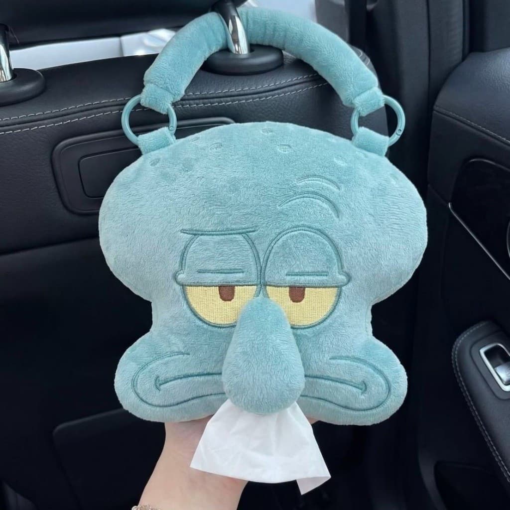 Bonito Lula Molusco Pelúcia Pendurado Saco De Tecido Dos Desenhos Animados Caixa Do Carro Titular Para Assento De Quarto