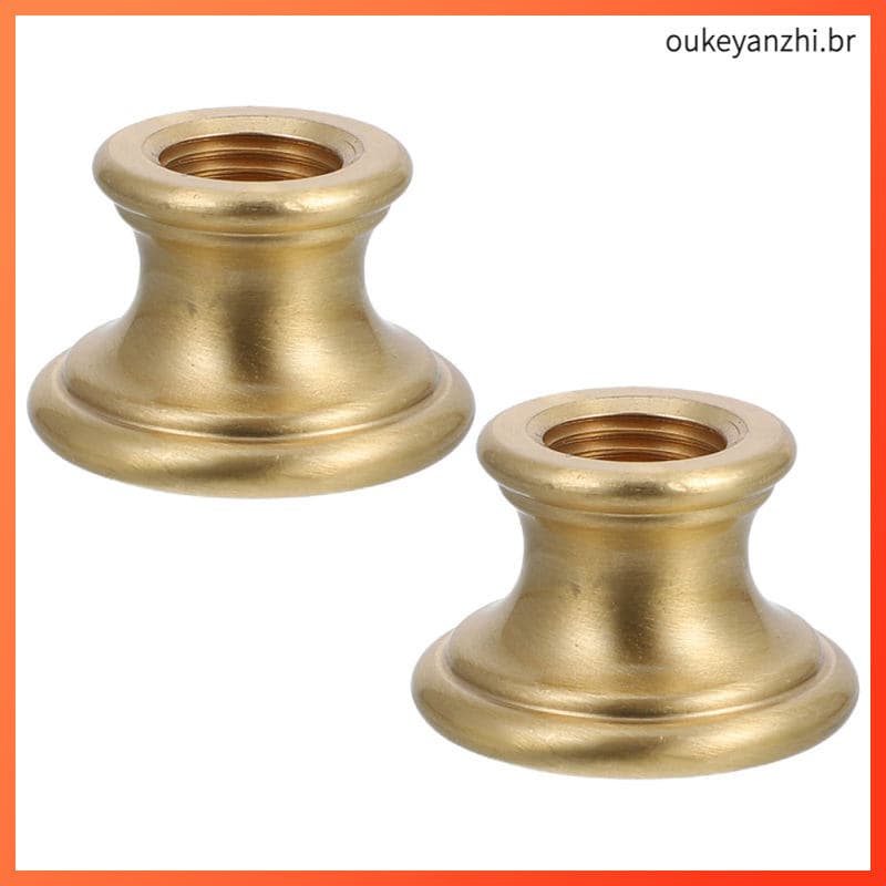 🏠 2Peças Conector De Latão Durável Para Lâmpadas Uso Doméstico Dourado